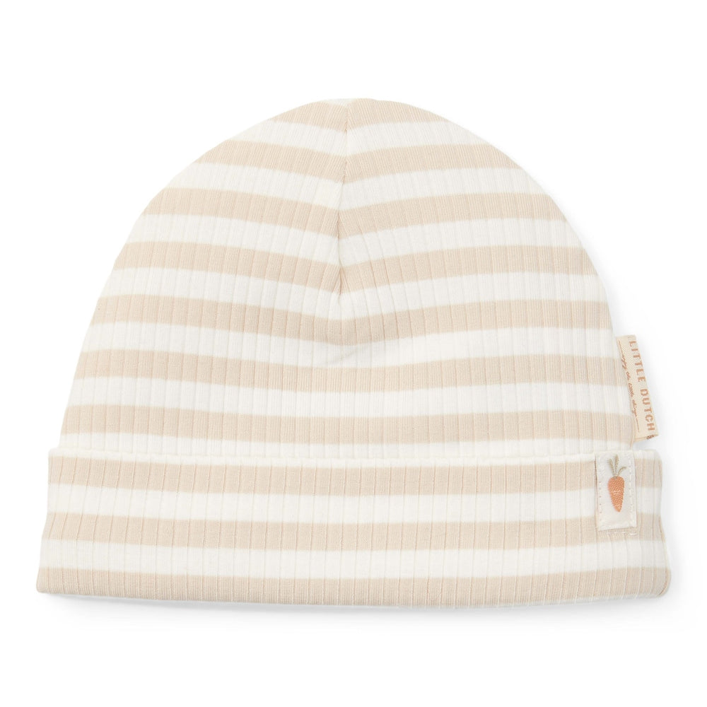 Little Dutch Baby Muts Stripe - Sand/White