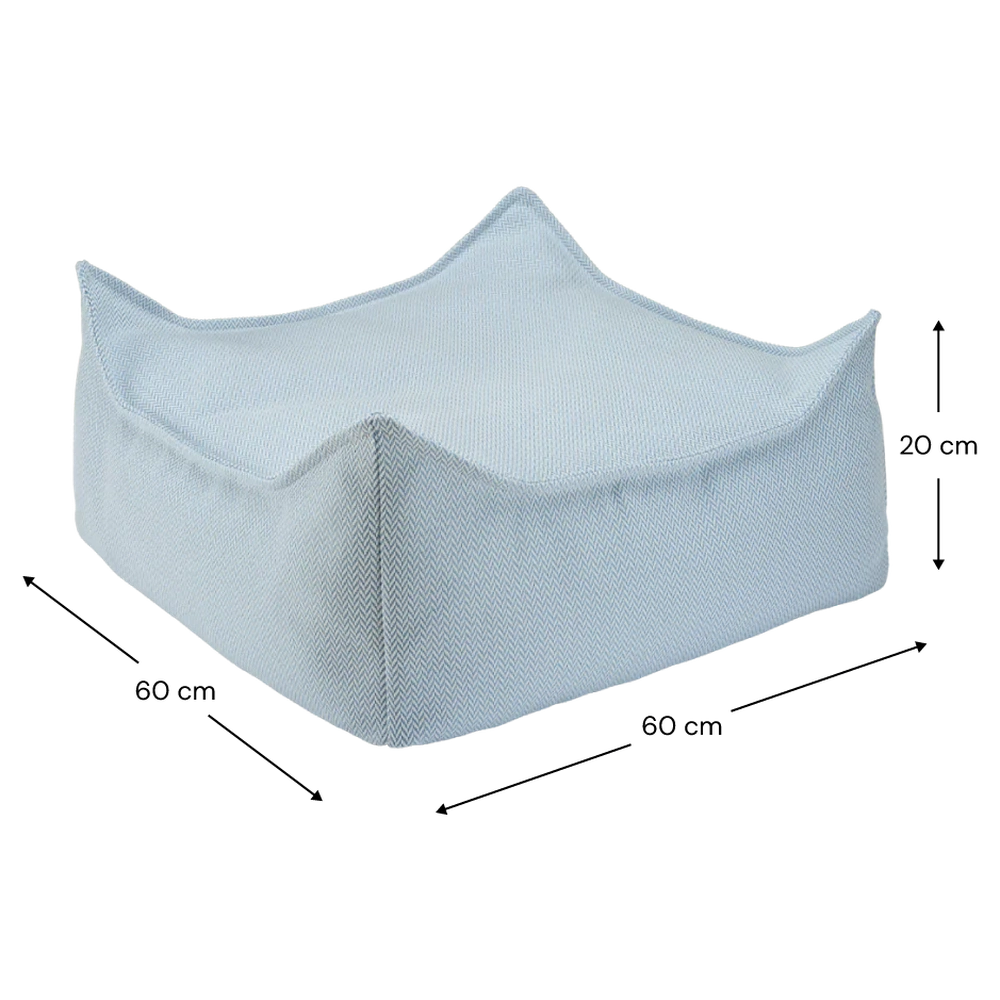 Wigiwama Vierkante Poef - Outdoor Square Ottoman - Azure