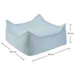 Wigiwama Vierkante Poef - Outdoor Square Ottoman - Azure