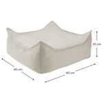 Wigiwama Vierkante Poef - Outdoor Square Ottoman - Terra