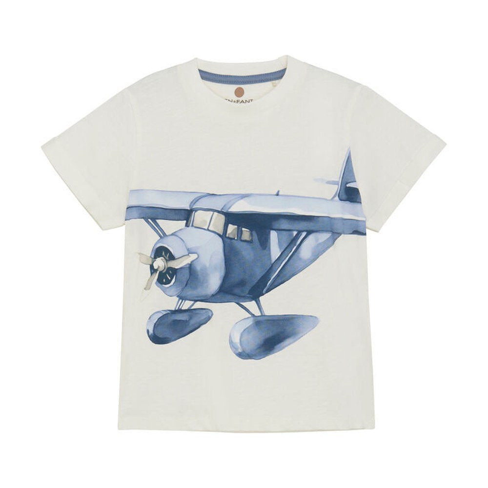 Enfant T-shirt Met Vliegtuig - Blauw