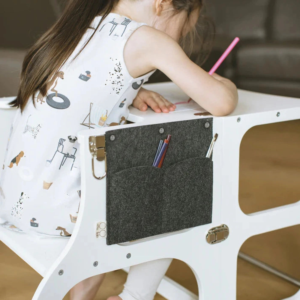 Ette Tete Pennenzakje voor Step N' SIT Montessori Leertoren / Verhoogje - Black