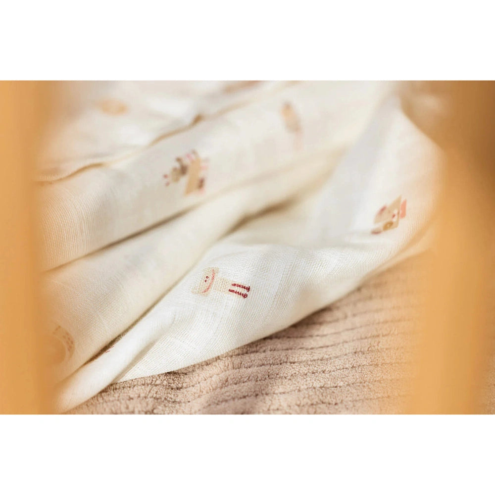 Jollein - Hydrofiele Doeken/Swaddle Doeken 115x115cm - 2 stuks - Animal Friends