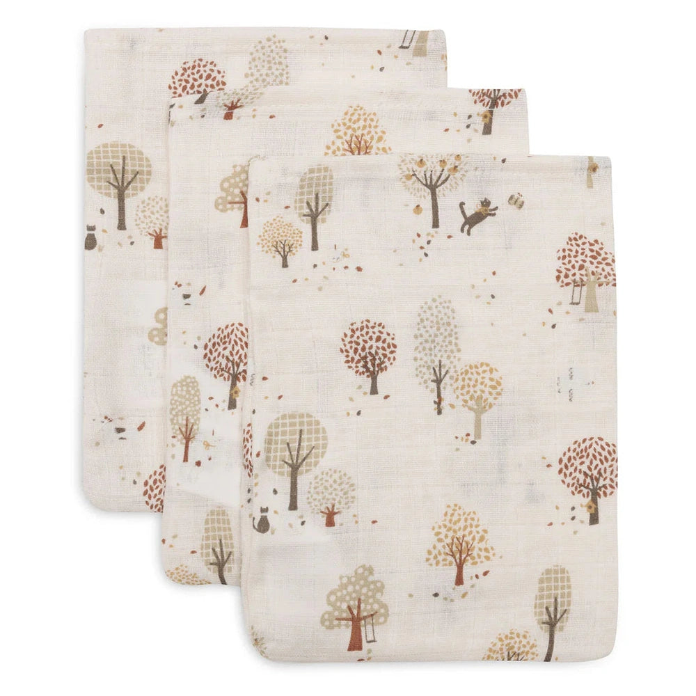 Jollein Hydrofiele Washandjes 3-pack - Tiny Park