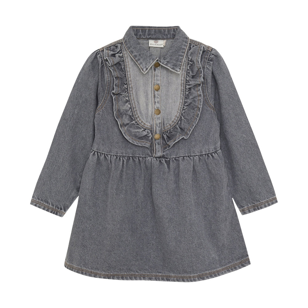 En Fant Jurk Denim - Lichtgrijs