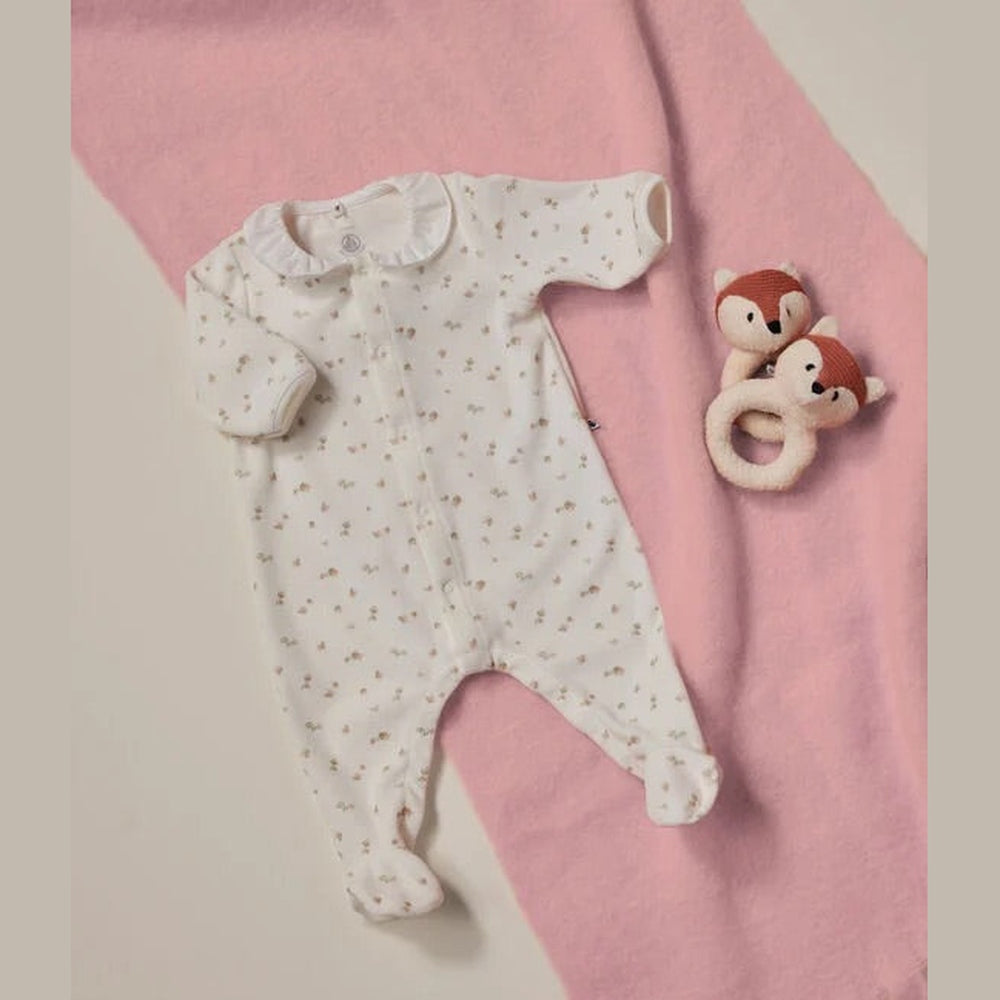 Petit Bateau | Babypyjama Van Velours - Marshmallow/Roosjes