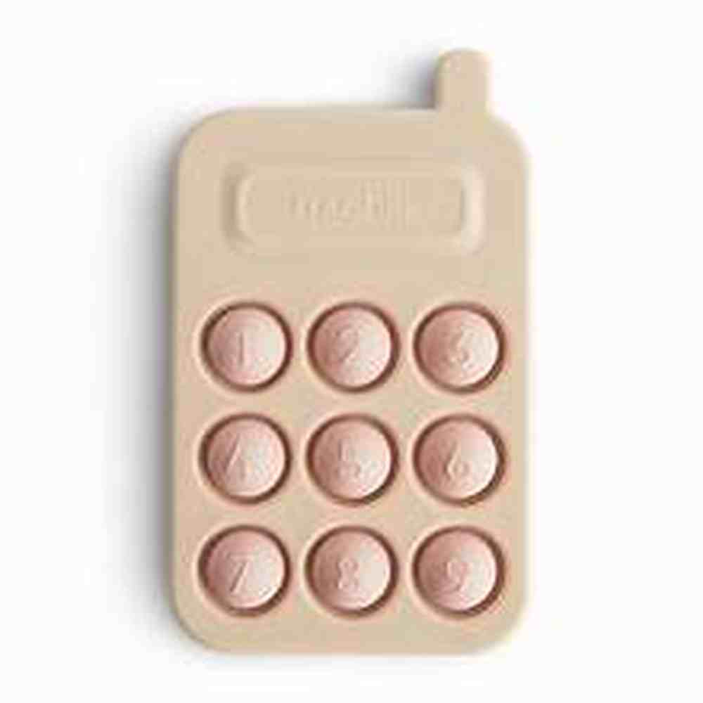 Mushie Téléphone jouet à presser - Blush