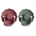 Frigg 2-Pack Daisy - Silicone - Dusty Rose/Lily Pad T1