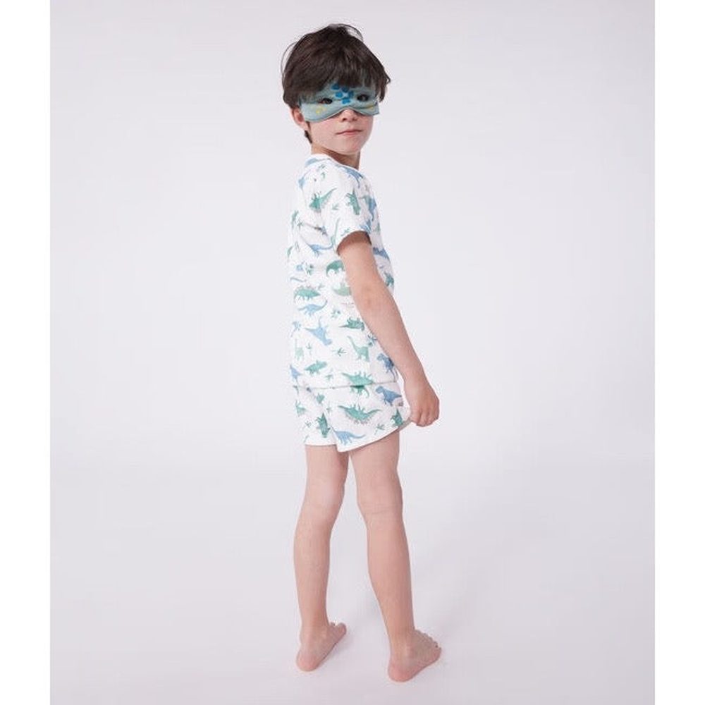 Petit Bateau Korte Katoenen Verkleedpyjama Met Dinosaurus Print Voor Kinderen