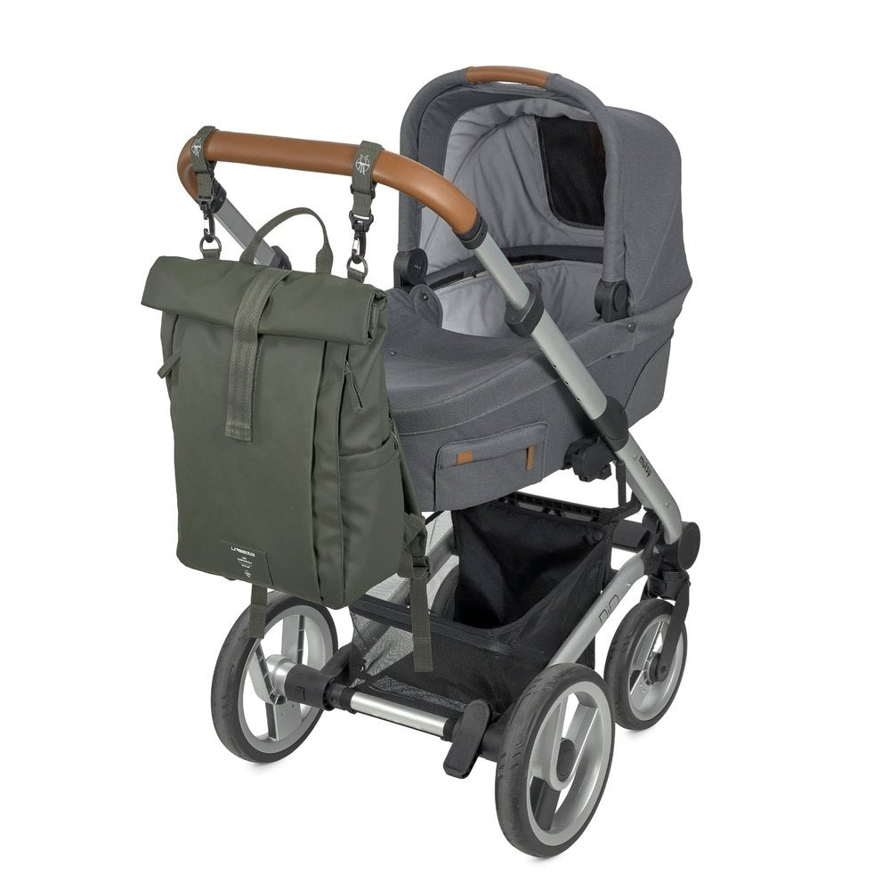Lässig Rolltop-Up Rugzak Luiertas - Olive