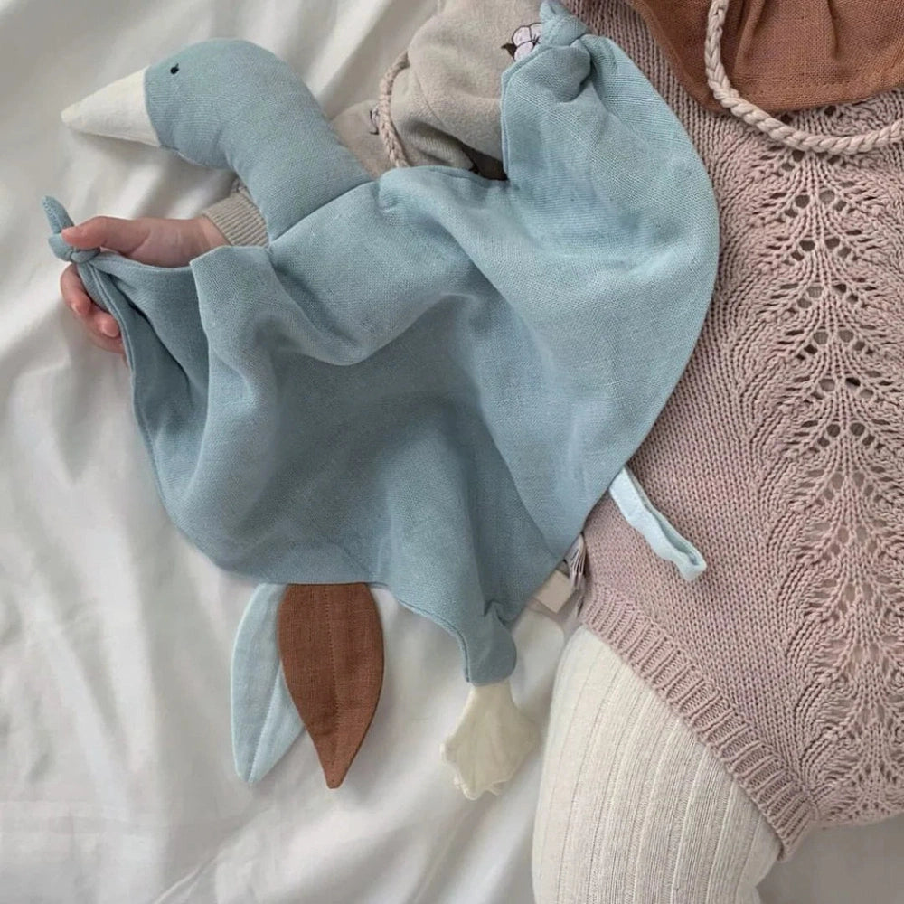 Saga Knuffeldoekje Gans - Dusty Green