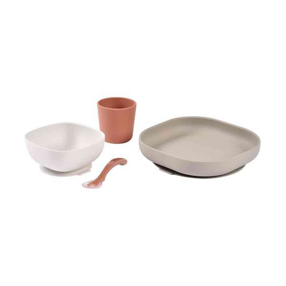 Béaba Siliconen eetset - Terracotta 4 Delig