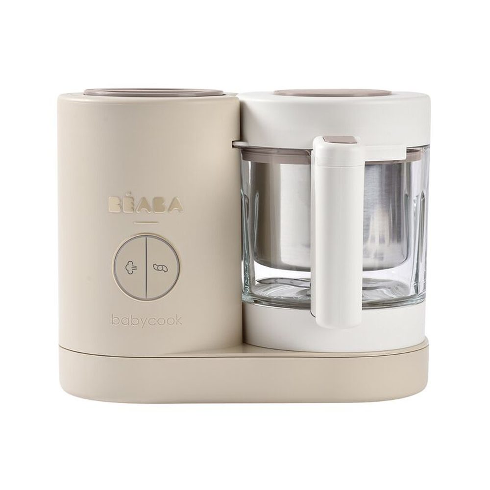Robot de cuisine Béaba Babycook Neo – Préparateur de repas pour bébé beige | Bol en verre & panier en inox – cuiseur vapeur & mixeur