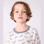 Petit Bateau Fluwelen Kinderpyjama - Zebraprint