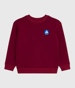 Petit Bateau Effen Katoenen Sweater Voor Kinderen - Donkerrood