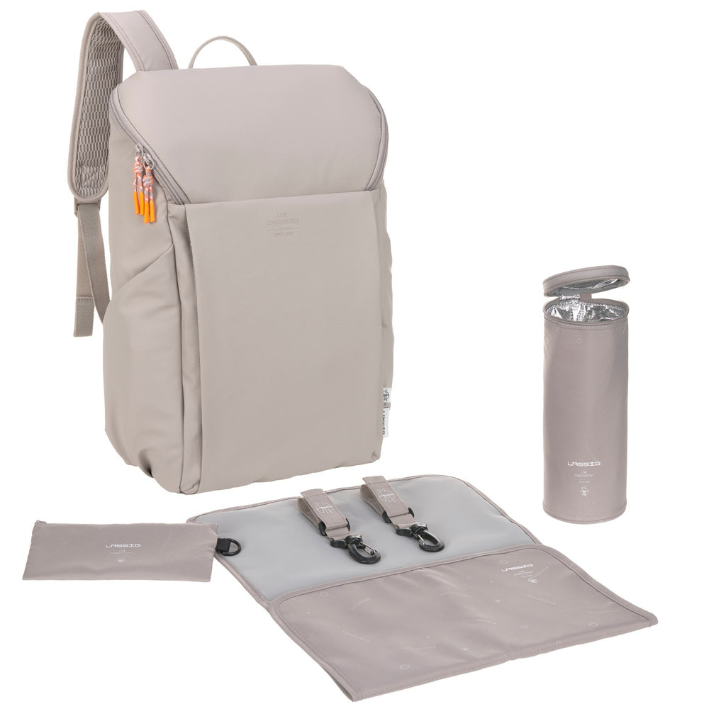 Lässig Luiertas Slender Up Backpack - Taupe