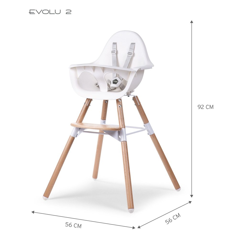 Evolu 2 - Naturel / Wit 2 in 1 + Beugel - Verstelbaar in Hoogte