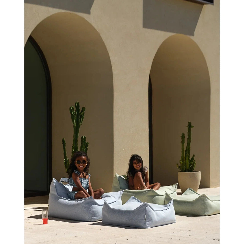 Wigiwama Vierkante Poef - Outdoor Square Ottoman - Azure