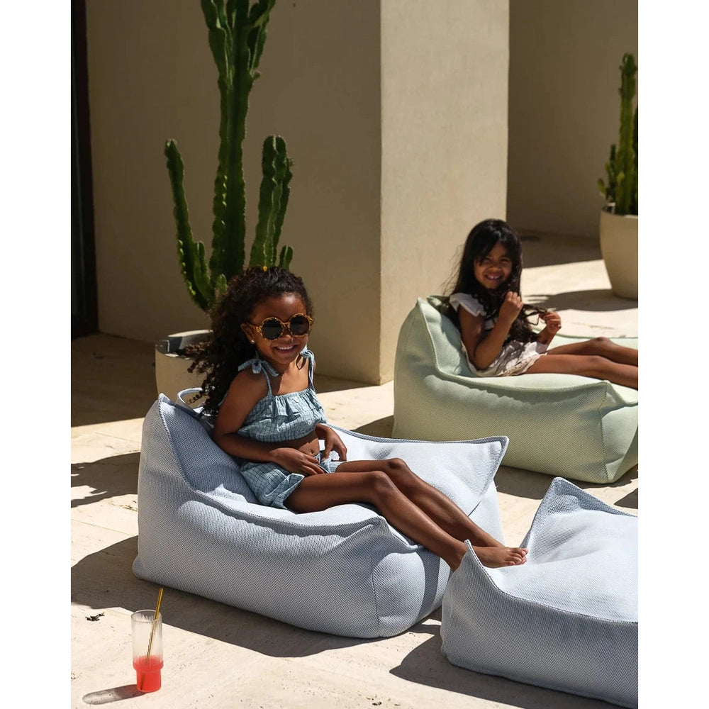 Wigiwama Vierkante Poef - Outdoor Square Ottoman - Azure