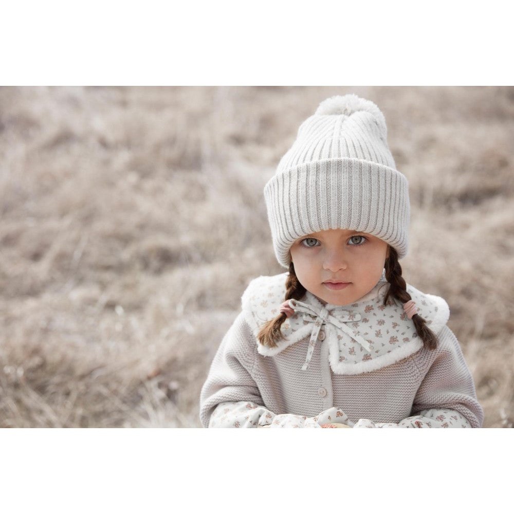 Elodie Details Wollen Beanie Muts Creamy White
