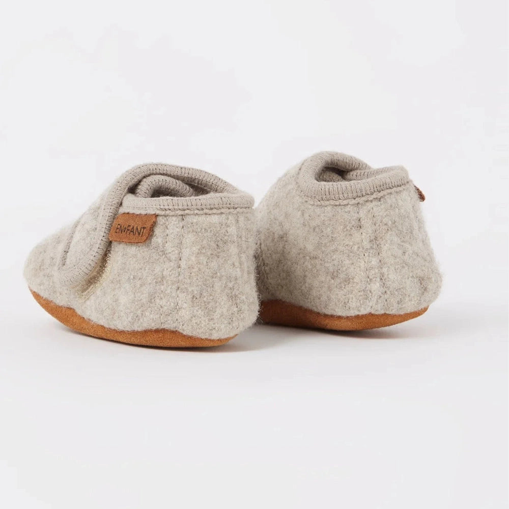 En Fant Wollen Slippers - Sand Melange