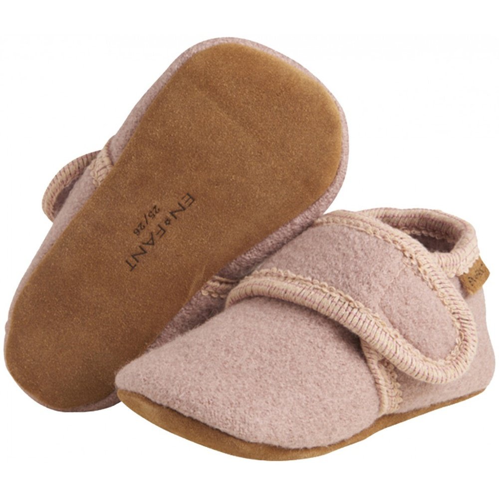 Wollen slippers - vieux rose -