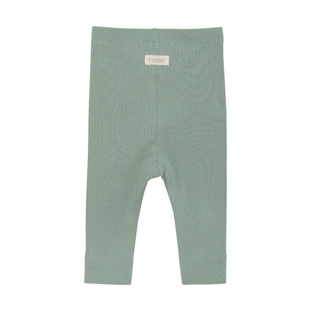 Geribde Legging Voor Baby’s - Green/Lily Pad