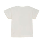 Jersey T-shirt Met Korte Mouwen Van Biokatoen - Flower/Coconut Milk