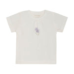 Jersey T-shirt Met Korte Mouwen Van Biokatoen - Flower/Coconut Milk