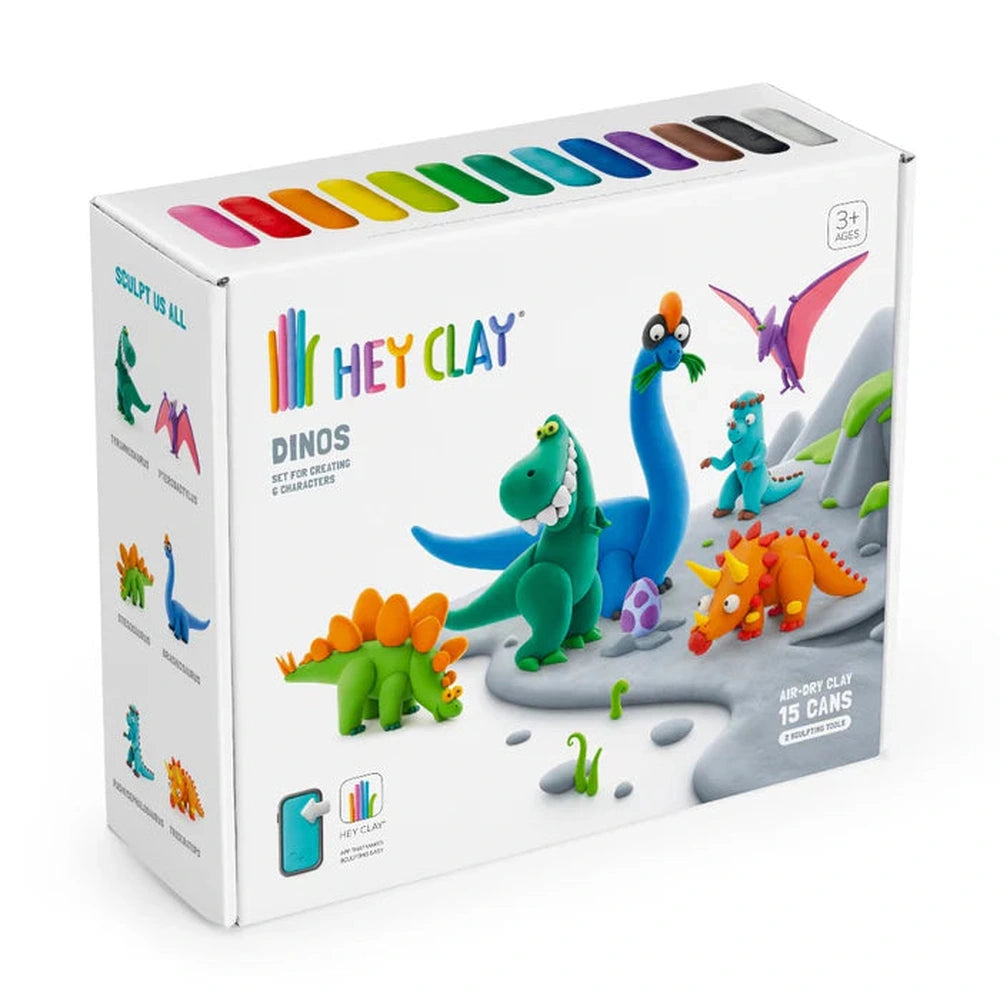Hey Clay Zelfhardende Klei Dino - 15 potjes