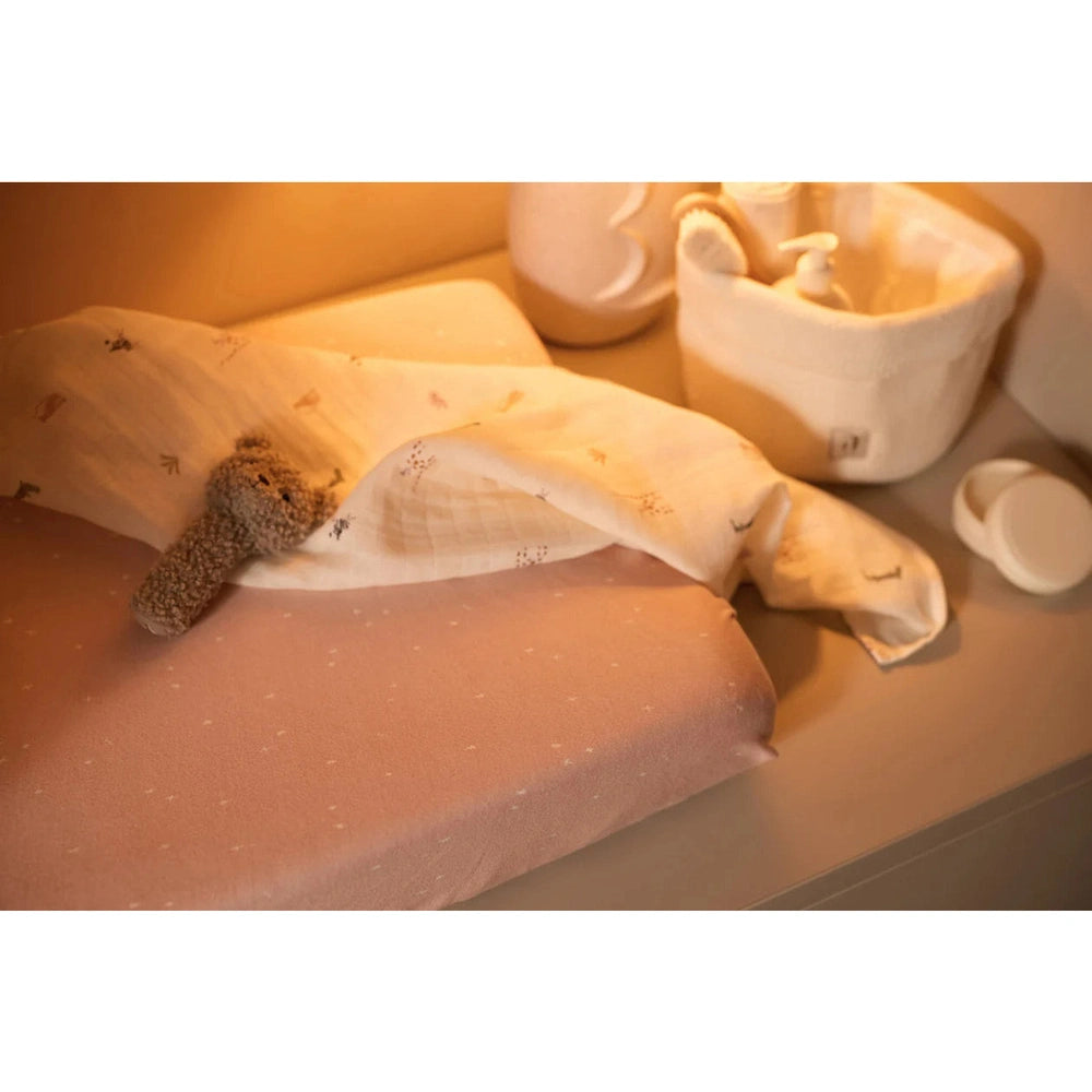 Jollein Aankleedkussenhoes Jersey 50x70cm Twinkling - Wild Rose