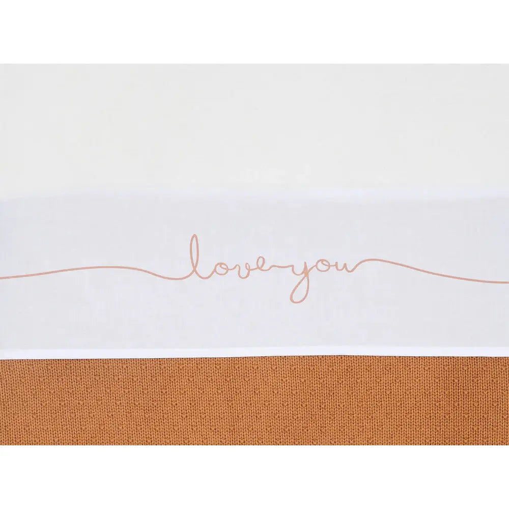 Lakentje Wieg 75x100 Cm - Love You - Caramel