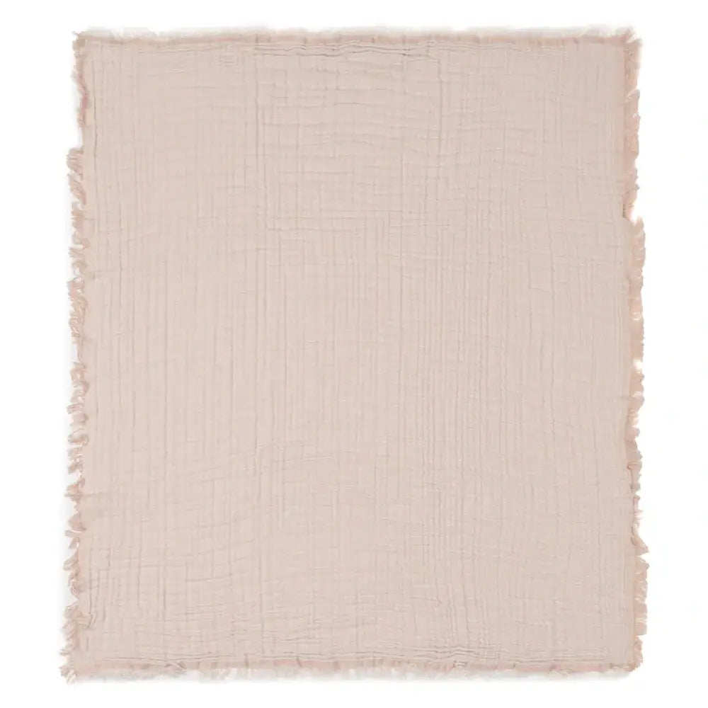 Deken Wieg 75x100cm Fringe - Moonstone/Ivory - GOTS