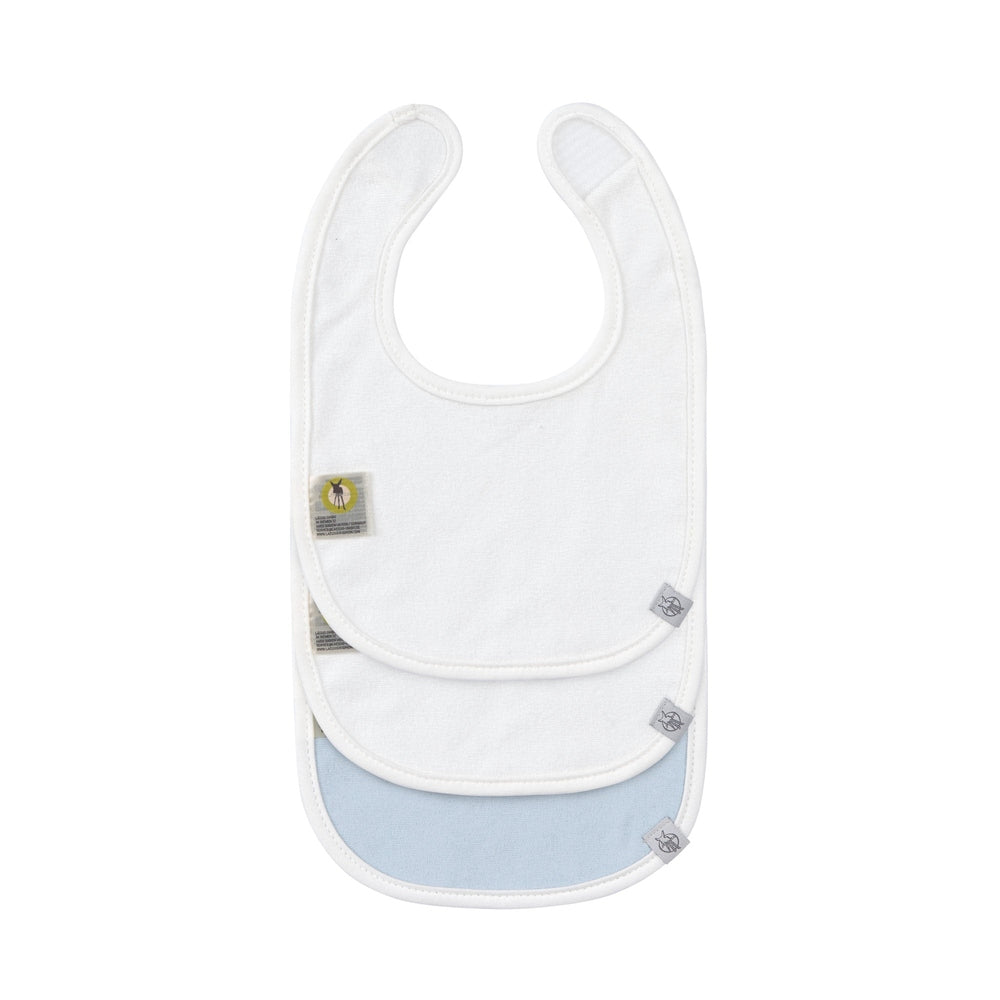 Lässig Set Van 3 GOTS Newborn Slabbetjes - Happy Fruits Light Blue