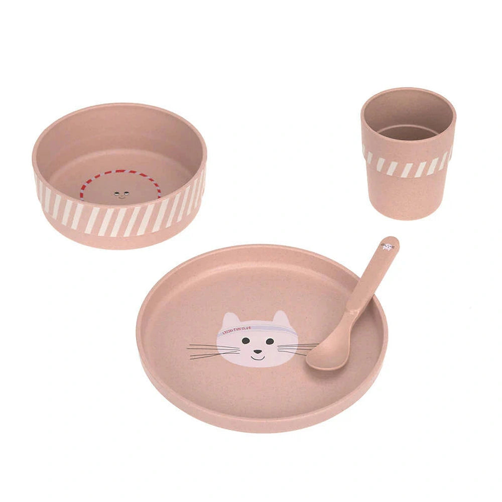 Lässig – Eetset PP/Cellulose Tiny Team Cat