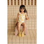 Liewood Kallie Maillot de bain imprimé pour enfants - Flower / Jaune citron