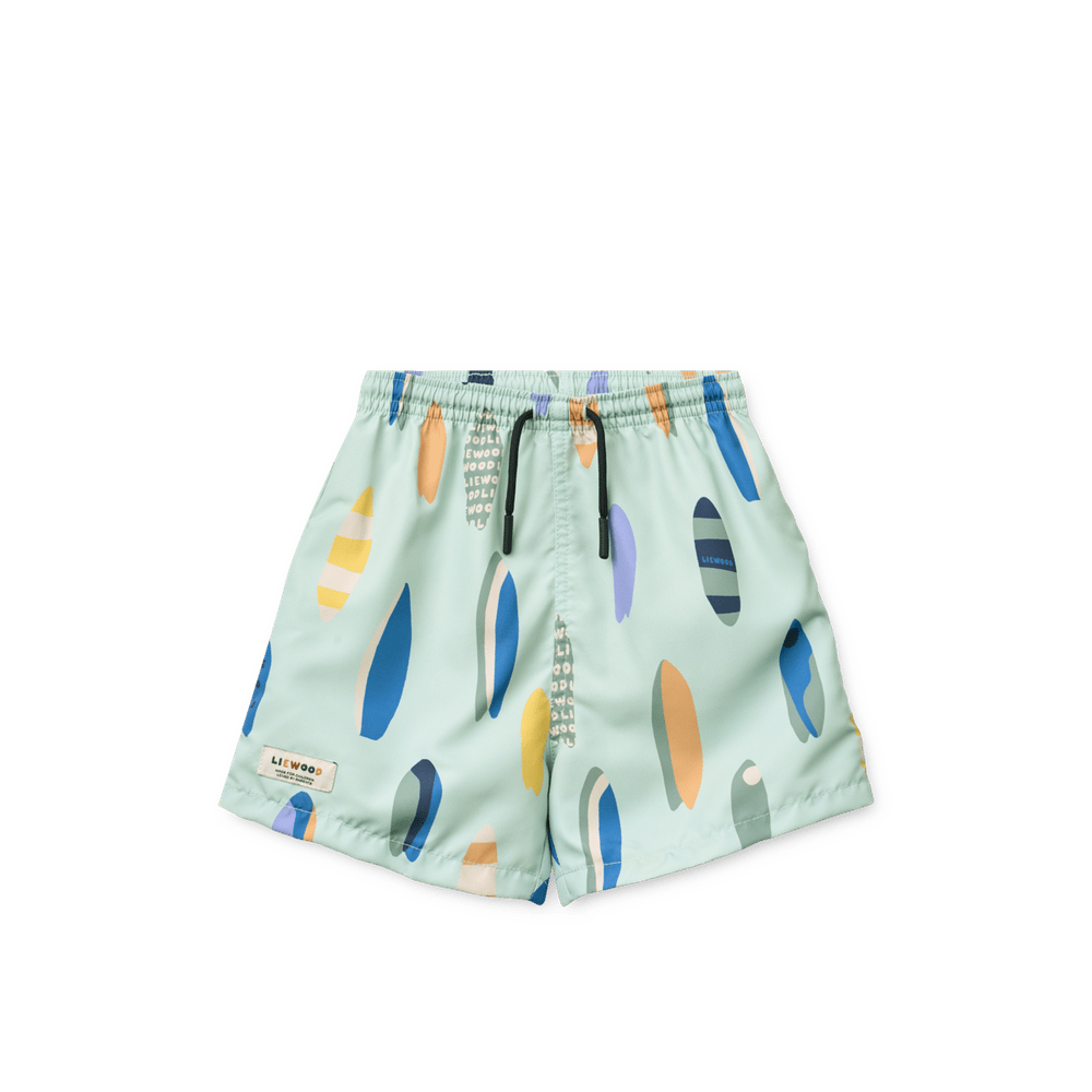 Liewood Duke Bedrukte Boardshort / Zwemshort Voor Kinderen - Boards / Light Peppermint