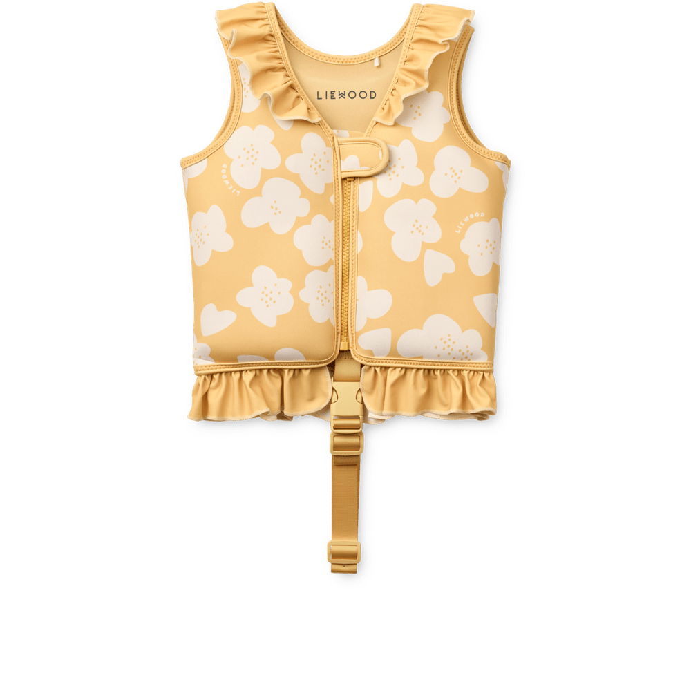 Liewood Dove Zwemvest Voor Kinderen Met Ruches - Flower / Lemon Yellow