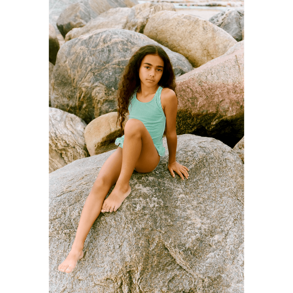 Liewood Amara Gestreept Badpak Voor Kinderen - Bright Garden / Creme De La Creme