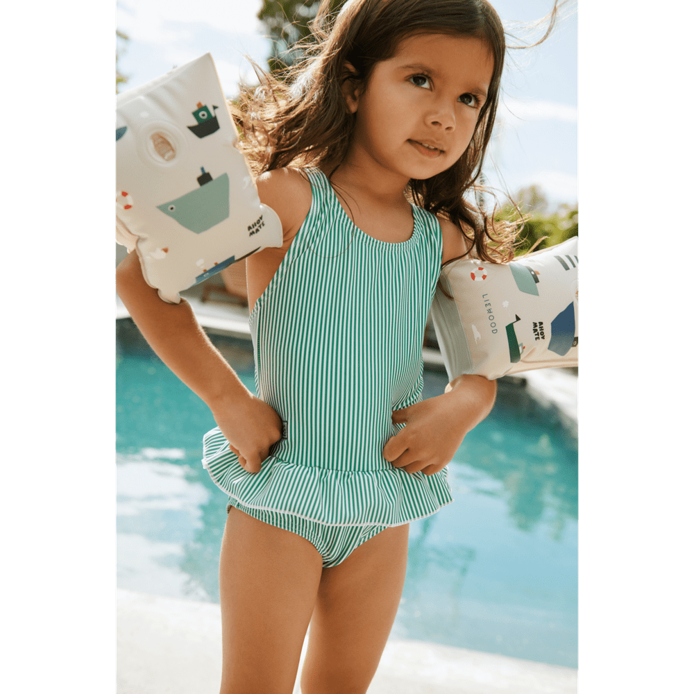 Liewood Amara Gestreept Badpak Voor Kinderen - Bright Garden / Creme De La Creme