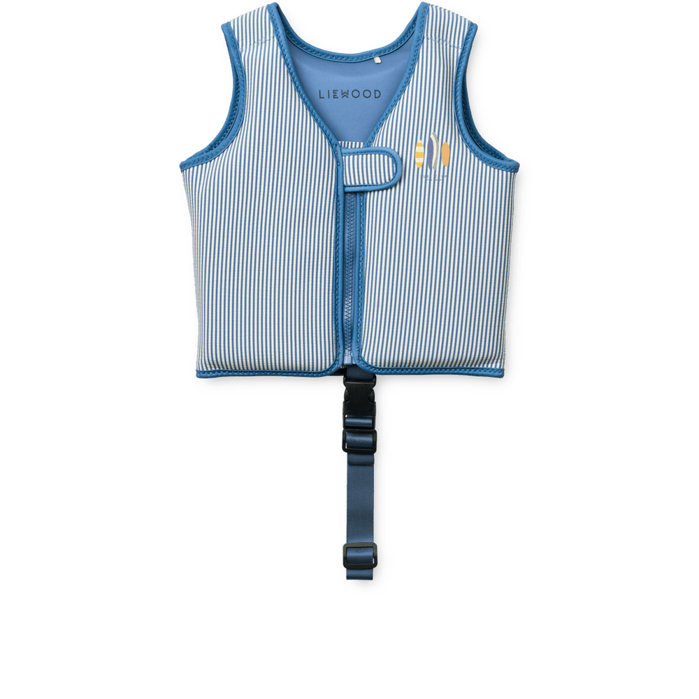 Liewood Dove Seersucker Zwemvest Voor Kinderen - Y/D Stripe Riverside / Creme De La Creme