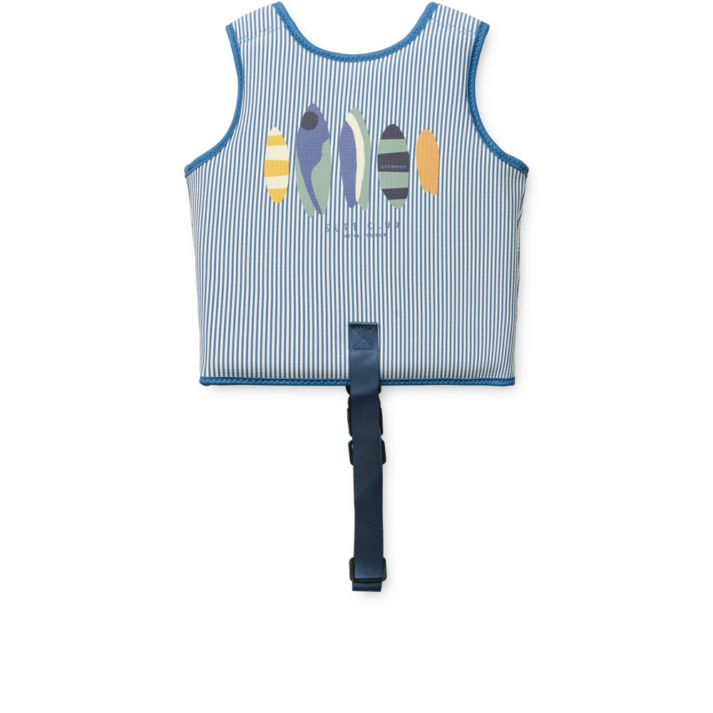 Liewood Dove Seersucker Zwemvest Voor Kinderen - Y/D Stripe Riverside / Creme De La Creme