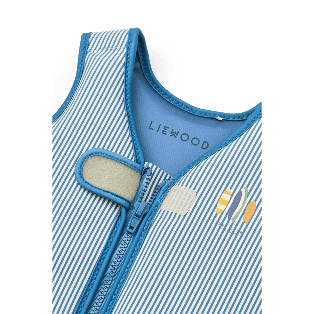 Liewood Dove Seersucker Zwemvest Voor Kinderen - Y/D Stripe Riverside / Creme De La Creme