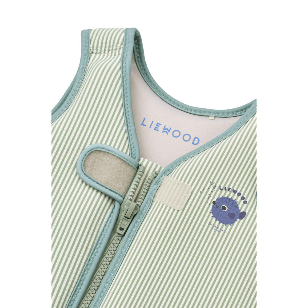 Liewood Dove Seersucker Zwemvest Voor Kinderen - Peppermint / Sandy