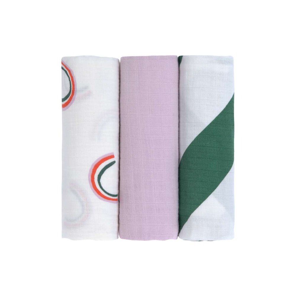 Hydrofiele Doek 3 pack 85x85cm - Happy Rascals Lavender