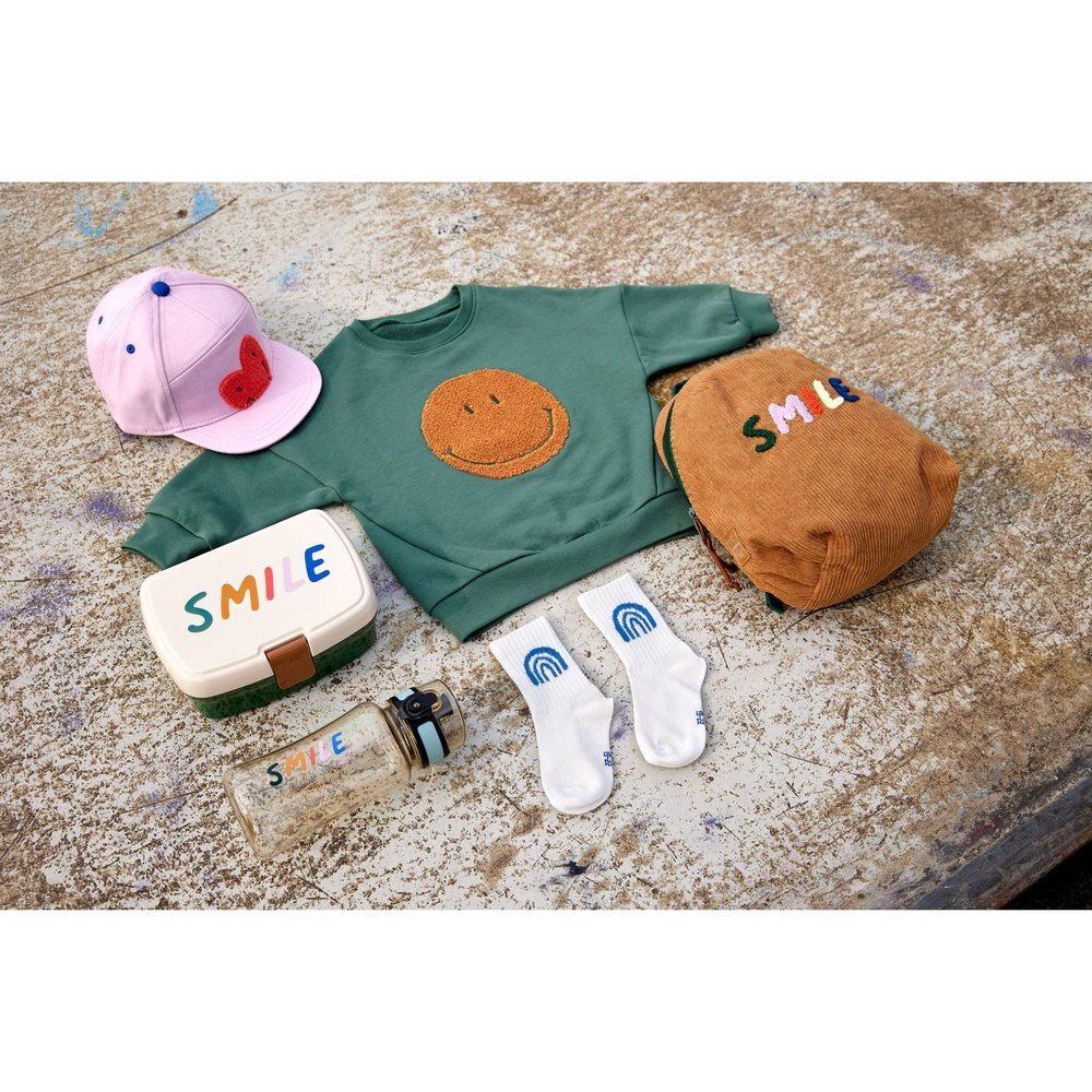 Lunchset Lunchbox & Drinkfles Little Gang - Smile Milky/Ocean Green