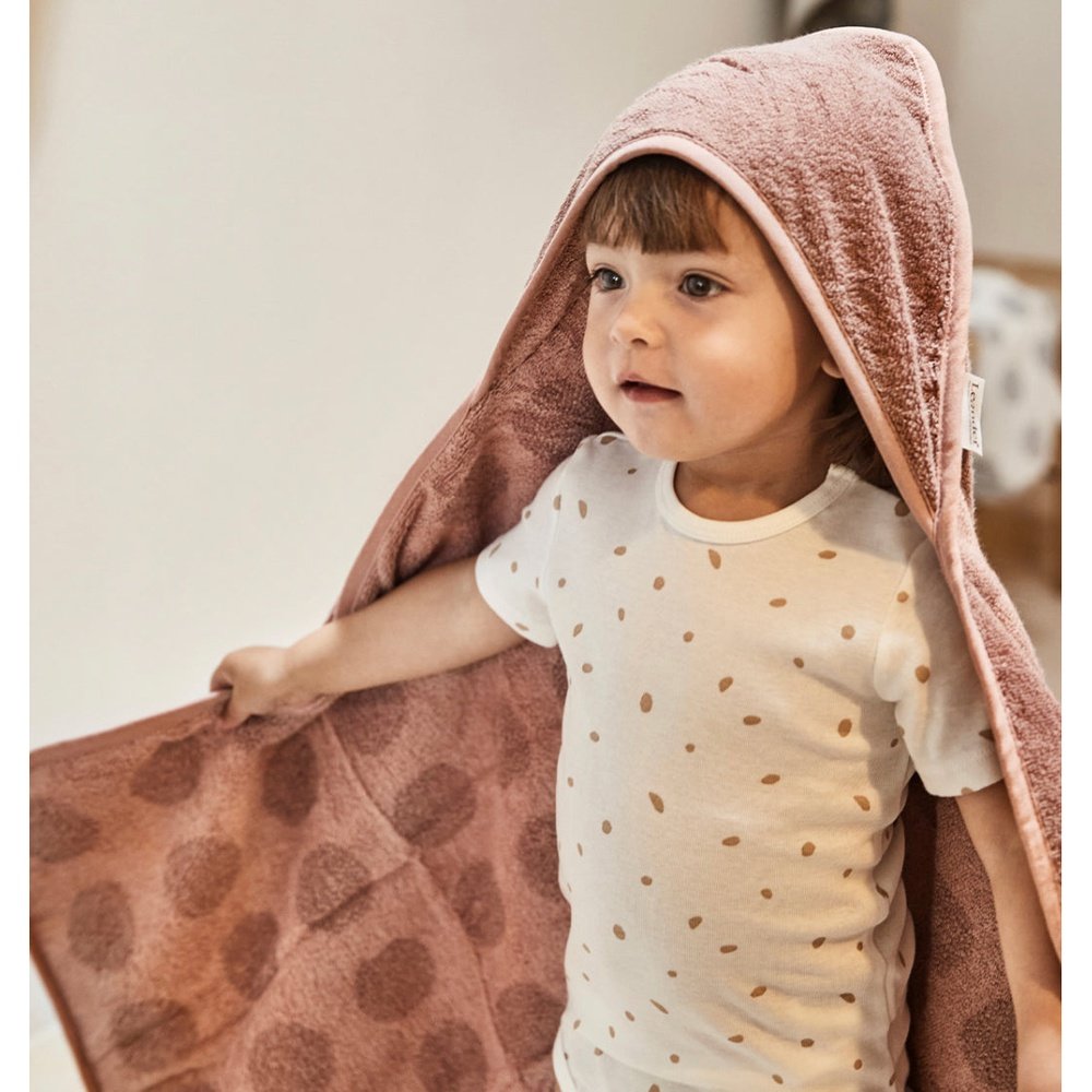 Leander Hoodie Badcape - Wood Rose