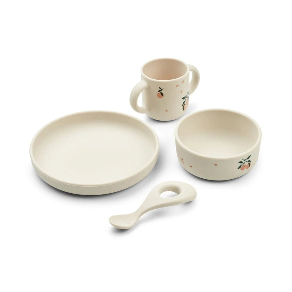 Liewood Eetset - Vivi Printed Tableware Set - Peach Sea Shell Mix