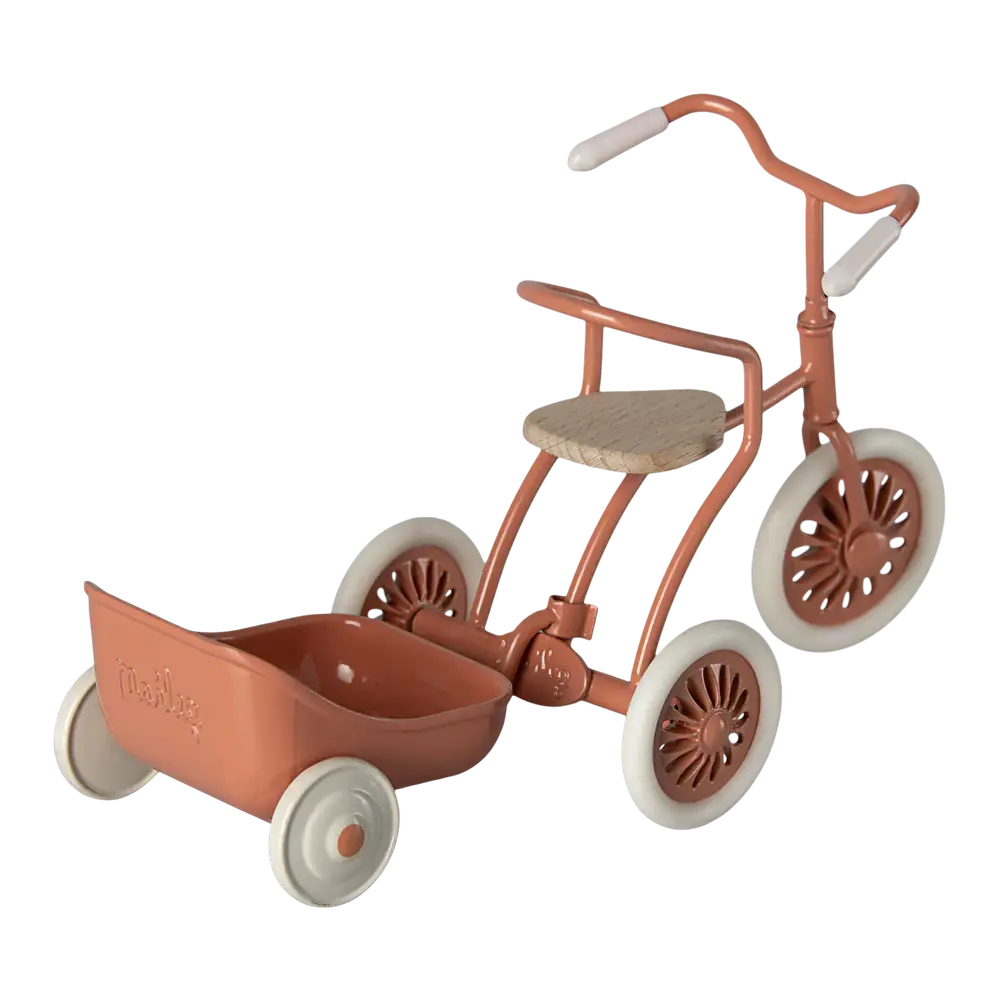 Maileg | Miniatuur Tricycle Hanger - Coral - Muis