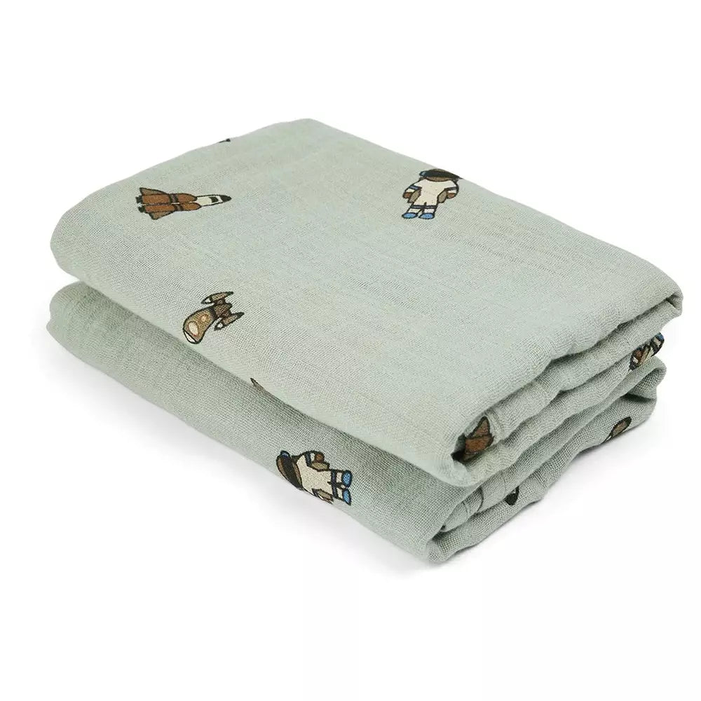 Swaddle Muslin Biokatoen - Space